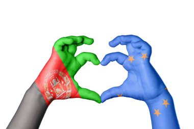 Afganistan Avrupa Birliği Kalbi, El hareketi, kalp yapma, Kırpma Yolu