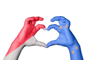 Endonezya Avrupa Birliği Kalbi, El hareketi kalp yapma, Kırpma Yolu