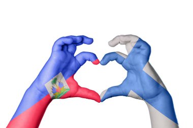 Haiti Finlandiya Kalbi, el hareketi kalp yapma, Kırpma Yolu