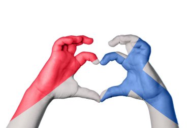 Endonezya Finlandiya Kalbi, El hareketi kalp yapma, Kırpma Yolu