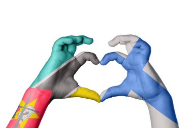 Mozambik Finlandiya Kalbi, el hareketi kalp yapma, Kırpma Yolu