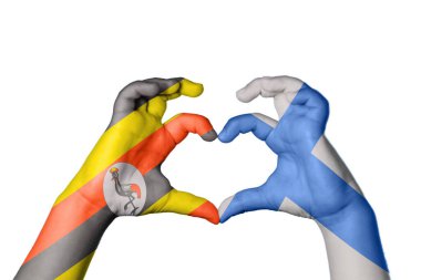 Uganda Finlandiya Kalbi, el hareketi kalp yapma, Kırpma Yolu