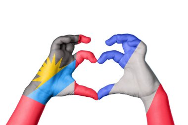 Antigua ve Barbuda Fransa Kalbi, El hareketi kalp yapma, Kırpma Yolu