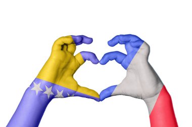 Bosna-Hersek Fransa 'nın Kalbi, El hareketi, kalp yapma, Kırpma Yolu