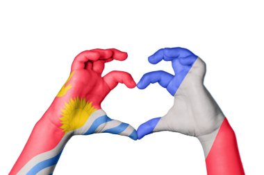 Kiribati Fransa Kalbi, El hareketi kalp yapma, Kırpma Yolu