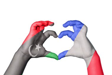 Libya Fransa 'nın Kalbi, El hareketi, kalp yapma, Kırpma Yolu