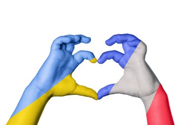 Ukrayna Fransa 'nın Kalbi, El hareketi, kalp yapma, Kırpma Yolu