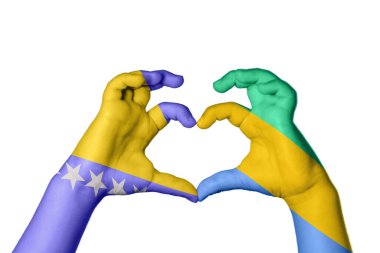 Bosna-Hersek 'in Gabon Kalbi, El hareketi, kalp yapma, Kırpma Yolu