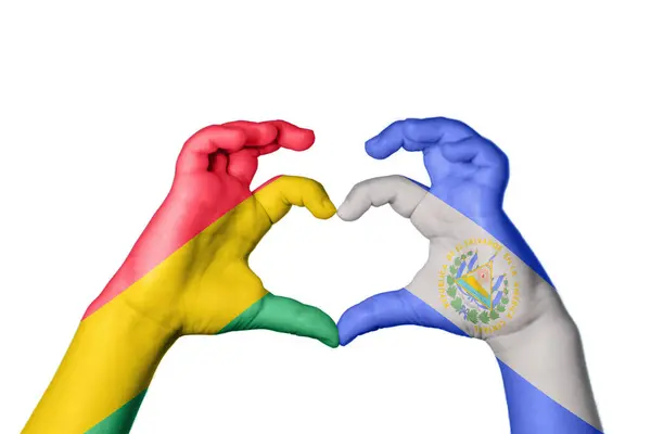 Боливия Эль Сальвадор Сердце Жест Делающий Сердце Обрезание Путь — стоковое фото