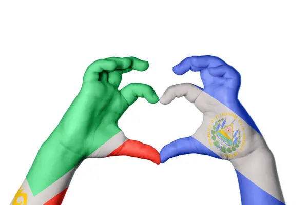 Τσετσενία Σαλβαδόρ Καρδιά Χέρι Χειρονομία Κάνοντας Καρδιά Ψαλίδισμα Μονοπάτι — Φωτογραφία Αρχείου