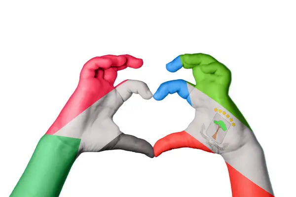 Sudan Äquatorialguinea Herz Handbewegung Die Herz Macht Clipping Path — Stockfoto