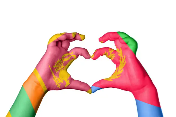 Sri Lanka Eritre Kalbi Hareketi Kalp Yapma Kırpma Yolu — Stok fotoğraf