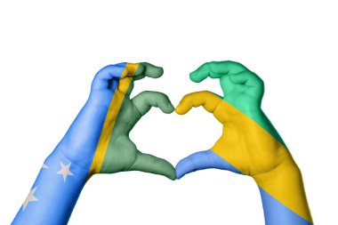 Solomon Adaları Gabon Kalbi, El hareketi kalp yapma, Kırpma Yolu