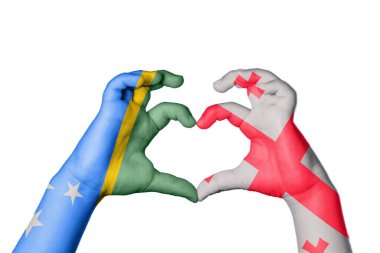 Solomon Adaları Georgia Kalbi, El hareketi kalp yapma, Kırpma Yolu