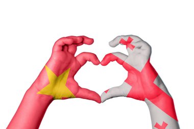 Vietnam Georgia Kalbi, El hareketi kalp yapma, Kırpma Yolu