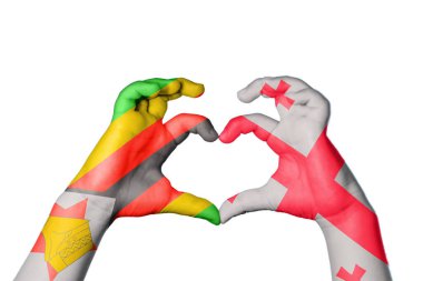 Zimbabwe Georgia Kalbi, El hareketi kalp yapma, Kırpma Yolu