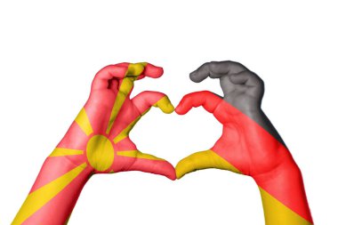 Kuzey Makedonya Almanya Kalp ve El hareketi kalp yapıyor, Kırpma Yolu