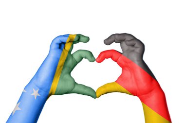 Solomon Adaları Almanya Kalbi, El hareketi kalp yapma, Kırpma Yolu