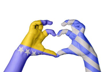 Bosna-Hersek Yunanistan 'ın Kalbi, El hareketi, kalp yaptı, Kırpma Yolu