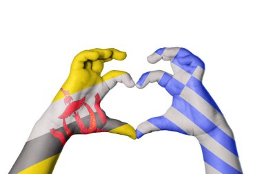 Brunei Yunanistan Kalbi, El hareketi kalp yapma, Kırpma Yolu