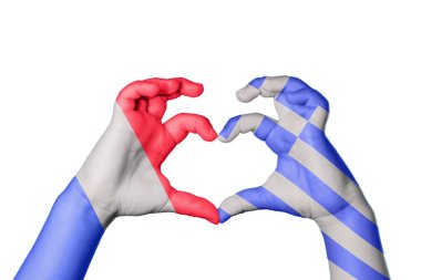 Fransa Yunanistan Kalbi, El hareketi, kalp yapma, Kırpma Yolu