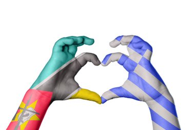 Mozambik Yunanistan Kalbi, El hareketi, kalp yapma, Kırpma Yolu