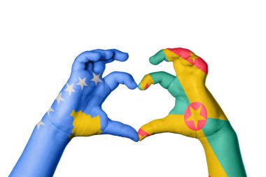 Kosova Grenada Kalbi ve El hareketi kalp yaptı, Kırpma Yolu