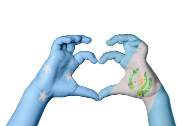 Mikronezya Guatemala Kalbi, El hareketi kalp yapma, Kırpma Yolu