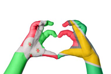 Burundi Guyana Kalbi, El hareketi kalp yapma, Kırpma Yolu