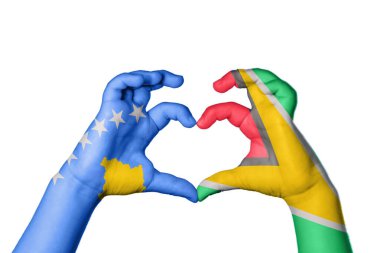 Kosova Guyana Kalbi ve El hareketi kalp yaptı, Kırpma Yolu