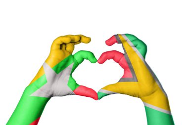 Myanmar Guyana Kalbi, El hareketi kalp yapma, Kırpma Yolu