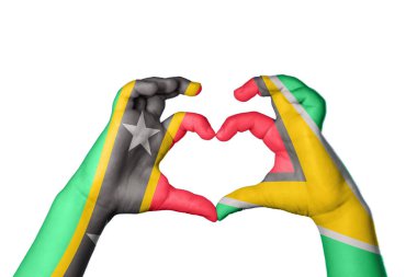 Saint Kitts ve Nevis Guyana Heart, El hareketi kalp yapma, Kırpma Yolu