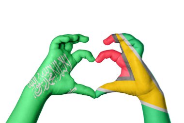 Suudi Arabistan Guyana Kalbi, El hareketi kalp yapma, Kırpma Yolu