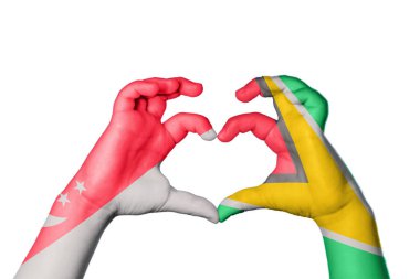 Singapur Guyana Kalbi, El hareketi kalp yapma, Kırpma Yolu