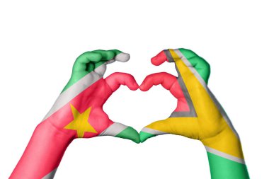 Surinam Guyana Heart, El hareketi kalp yapma, Kırpma Yolu