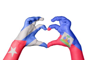 Küba Haiti Kalbi, El hareketi kalp yapma, Kırpma Yolu