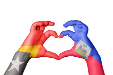 Doğu Timor Haiti Kalbi, El hareketi kalp yapma, Kırpma Yolu