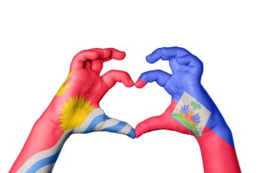 Kiribati Haiti Kalbi, El hareketi kalp yapma, Kırpma Yolu