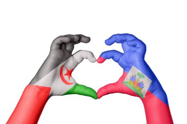 Sahra Arap Demokratik Cumhuriyeti Haiti Kalbi, El hareketi kalp yapma, Kırpma Yolu