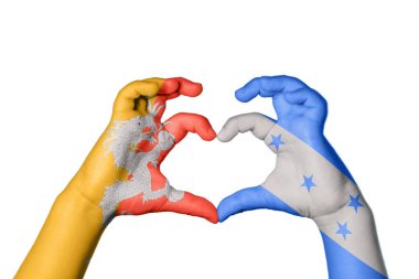 Bhutan Honduras Kalbi, El hareketi kalp yapmak, Kırpma Yolu