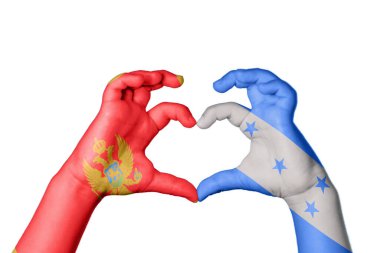 Karadağ Honduras Kalbi ve El hareketi Kalp yaptı, Kırpma Yolu