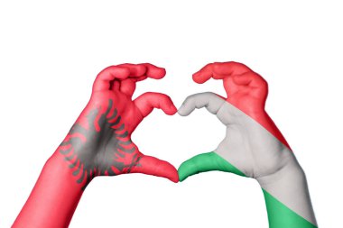 Arnavutluk Macaristan Kalbi ve El hareketi kalp yaptı, Kırpma Yolu