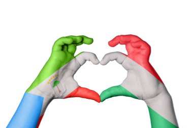 Ekvator Ginesi Macaristan Kalbi, El hareketi kalp yapma, Kırpma Yolu