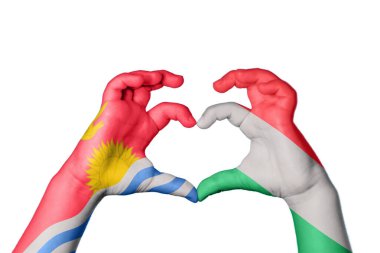 Kiribati Macaristan Kalbi, El hareketi kalp yapma, Kırpma Yolu