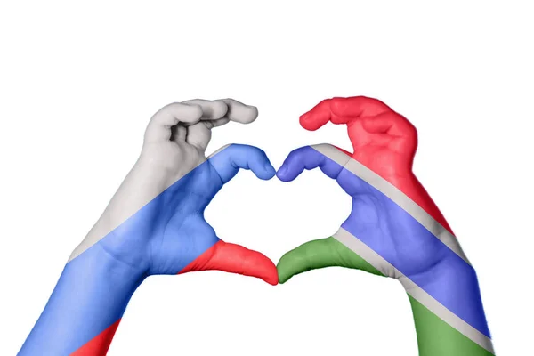 Rusya Gambiya Kalbi Hareketi Kalp Yapma Kırpma Yolu — Stok fotoğraf