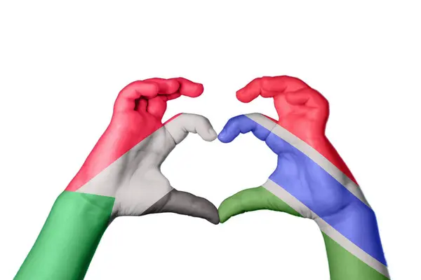 Sudan Gambiya Kalbi Hareketi Kalp Yapma Kırpma Yolu — Stok fotoğraf