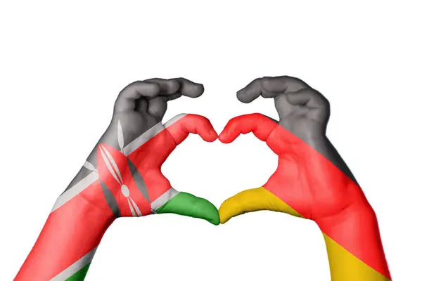 Kenya Almanya Kalbi Hareketi Kalp Yapma Kırpma Yolu — Stok fotoğraf