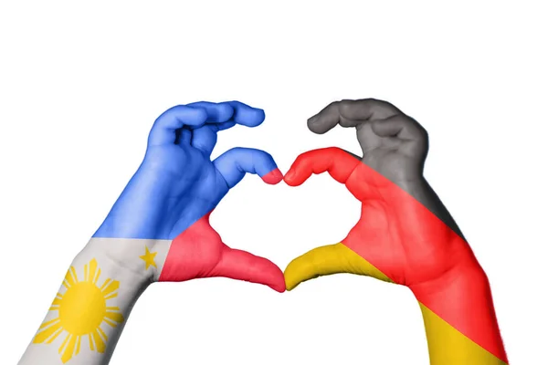 Филиппины Германия Сердце Жест Сердца Отрезание Пути — стоковое фото
