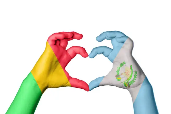 Mali Guatemala Herz Handbewegung Die Herz Macht Clipping Path — Stockfoto