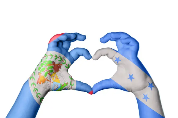 Belize Honduras Herz Handbewegung Die Herz Macht Clipping Path — Stockfoto